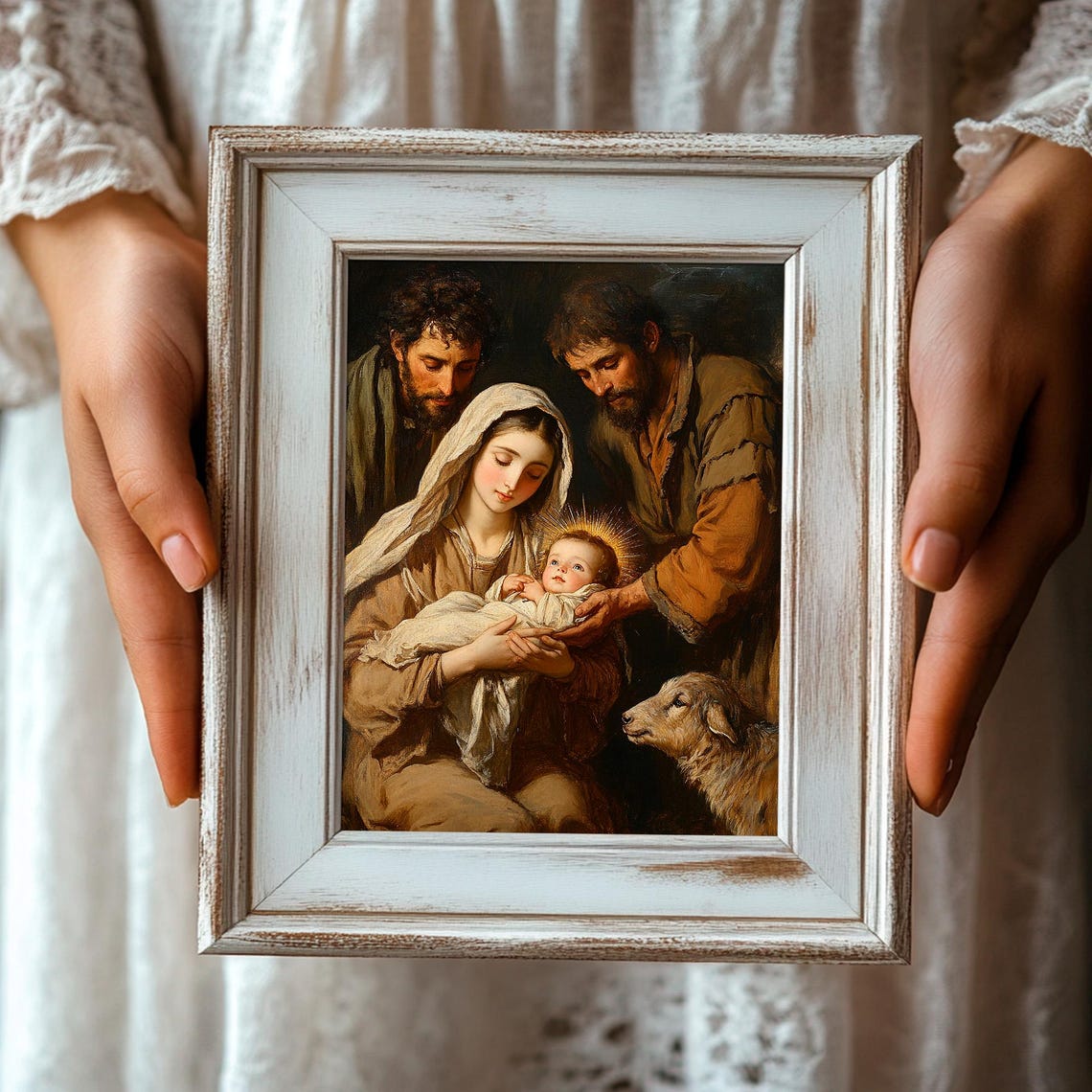 Holy Family With Baby Jesus Old Master Style Nativity Poster - Image 3