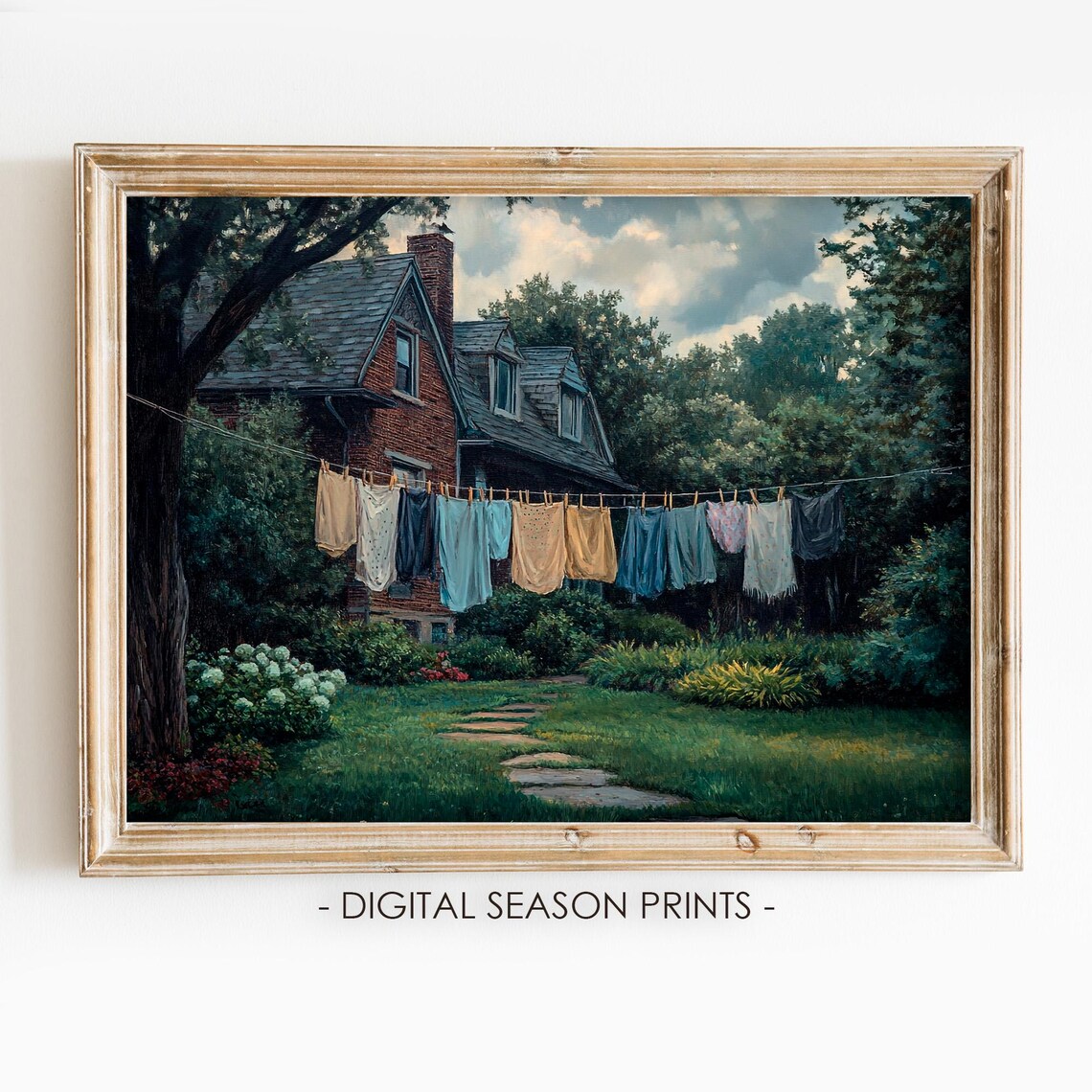 Moody Laundry Room Art, Vintage Farmhouse Decor