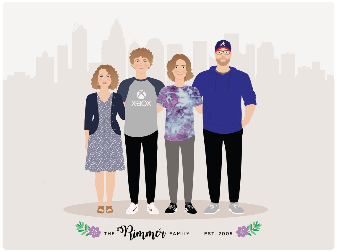 Custom Portrait, Family Christmas Gift - Image 3