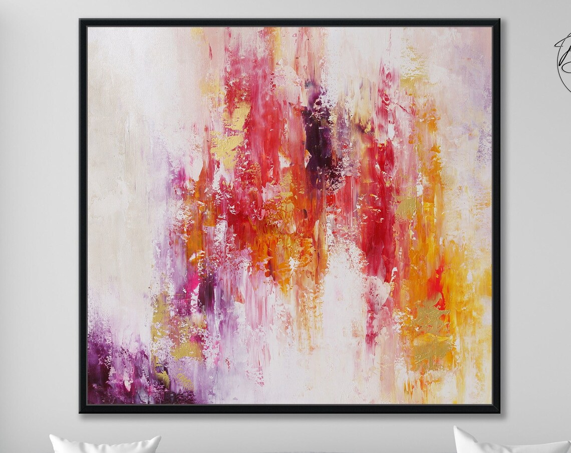 Abstract Oil Painting, Textured Modern Art Print