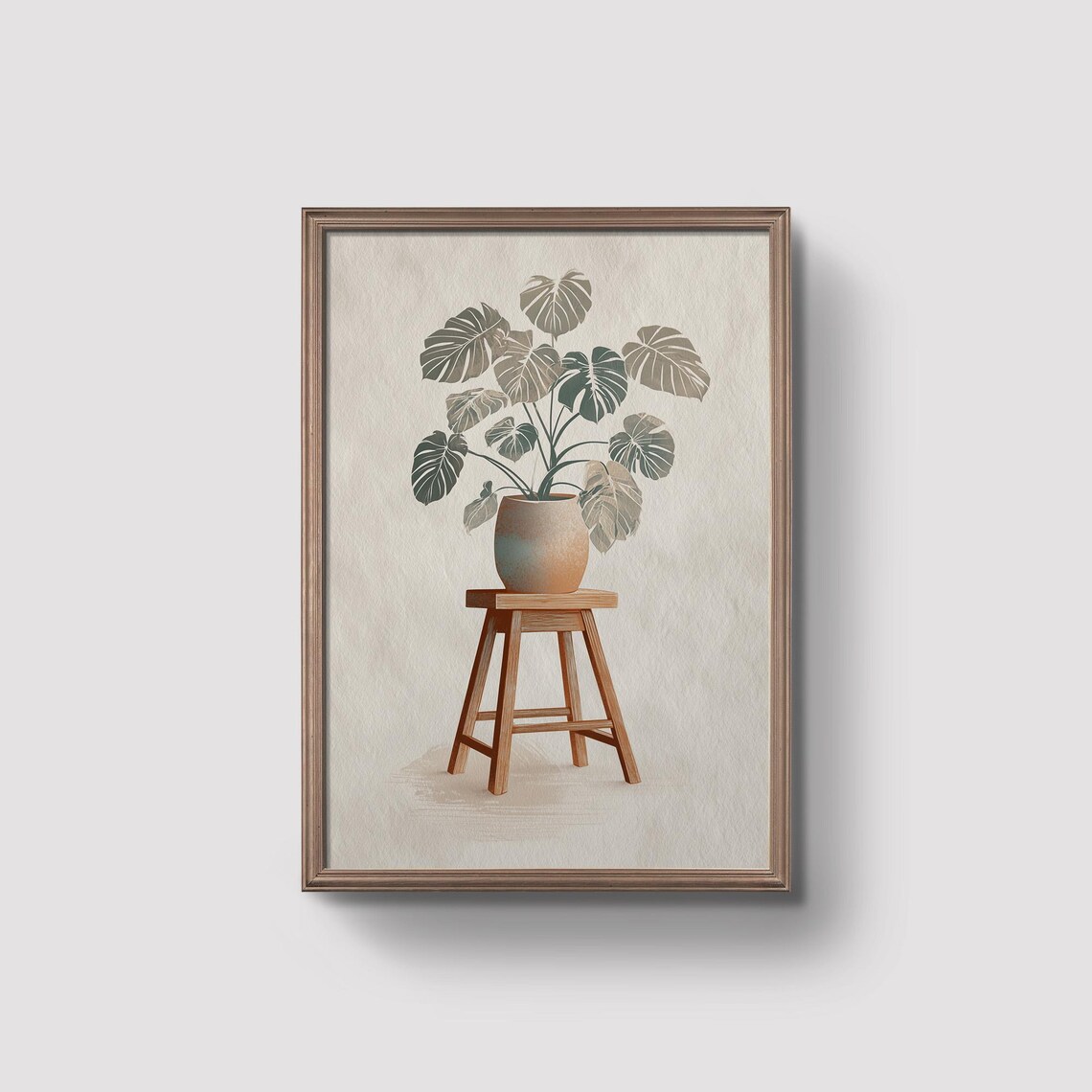 Monstera Plant Print Boho Home Decor Art Modern Botanical Poster Scandinavian Style Wall Lover Prints