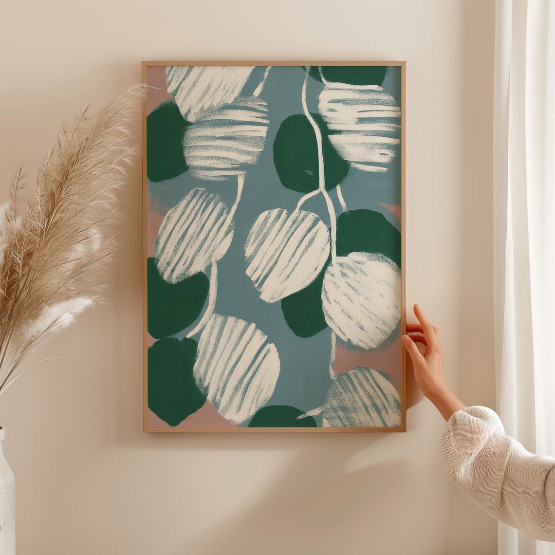 Eucalyptus Wall Art Botanical Print Sage Green Minimalist Nature Poster