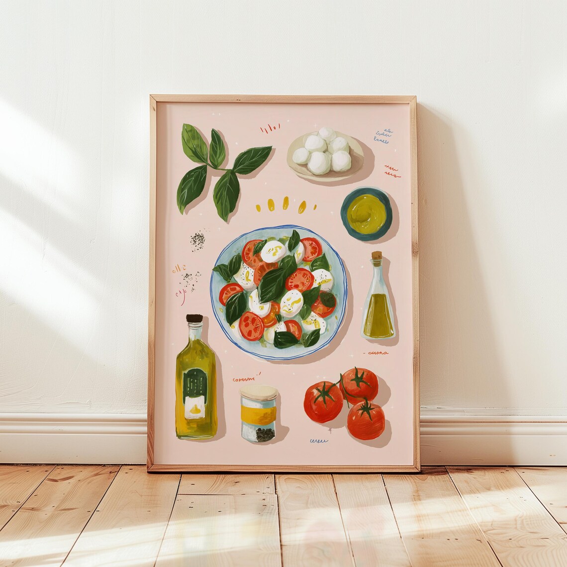Mediterranean Food, Italian Kitchen Art Print