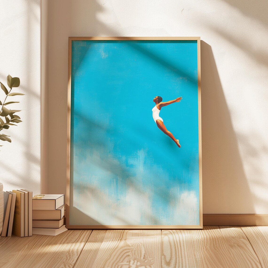 Black Woman Wall Art, Minimalist Freedom Decor