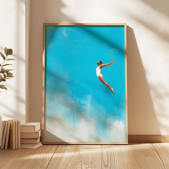 Black Woman Wall Art, Minimalist Freedom Decor