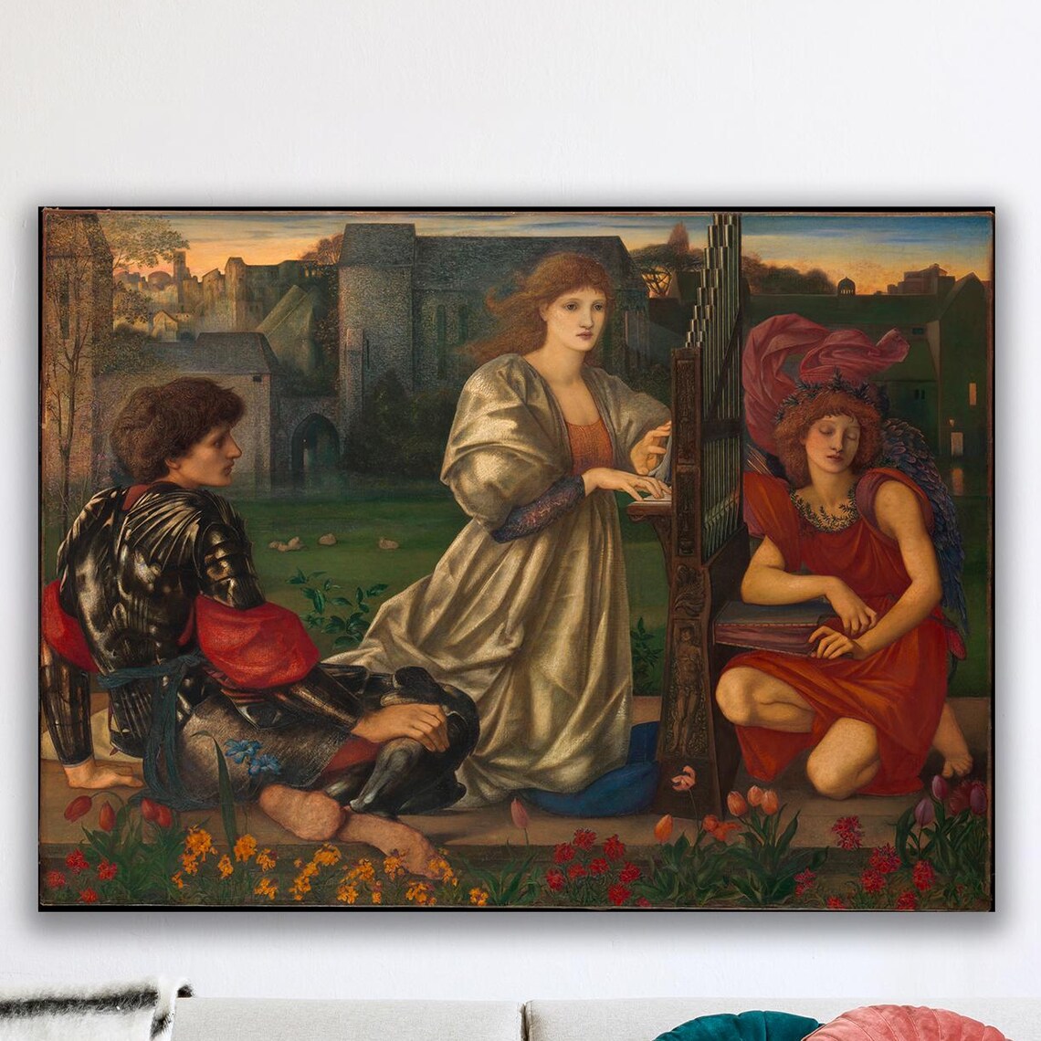 Edward Burne Jones The Love Song Knight Pre Raphaelite Classic Art Poster