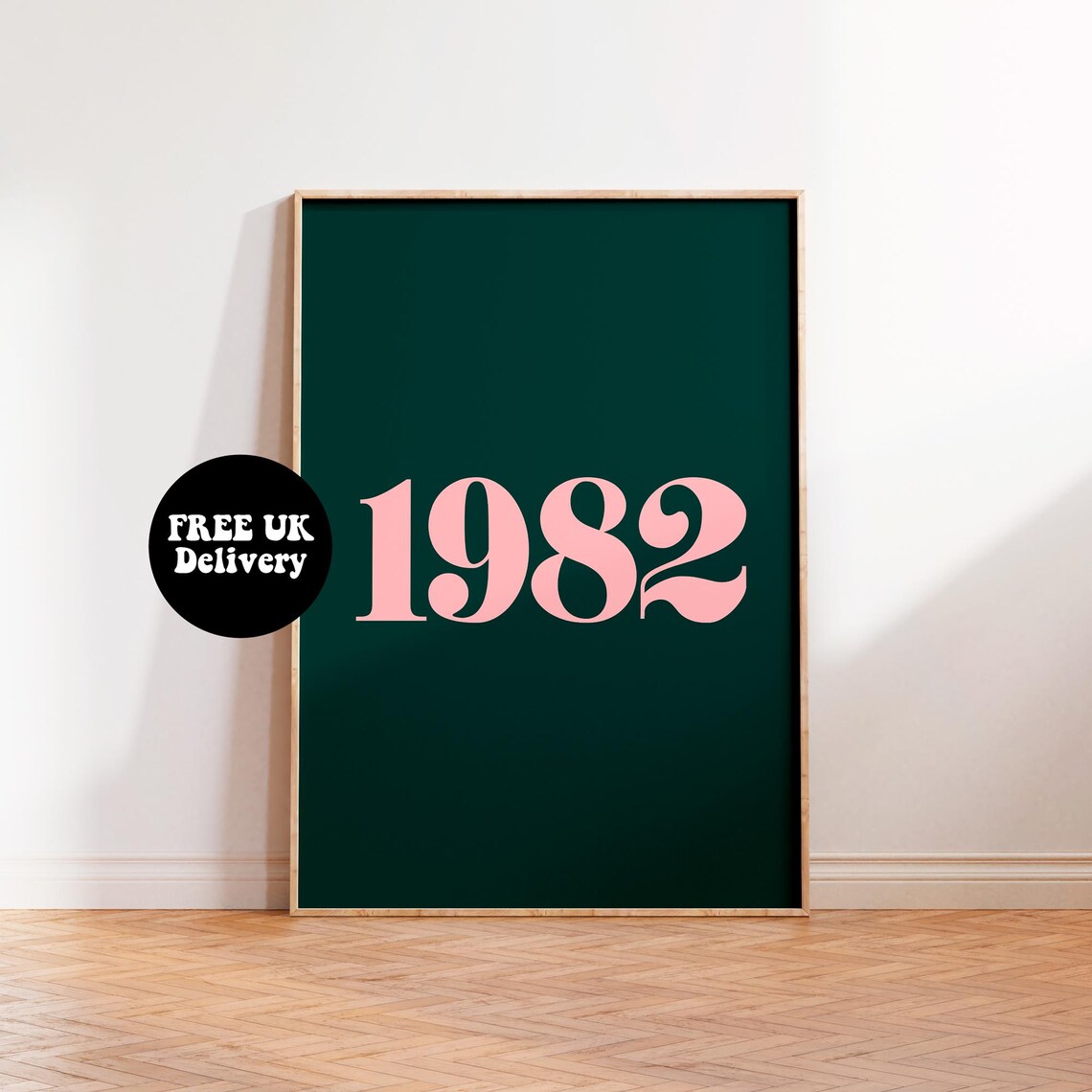 Personalized Year Typography Art Print, Bold Quote