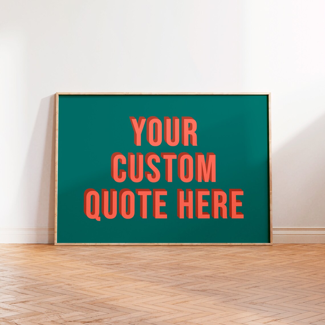 Bold Personalised Typography Custom Quote Poster