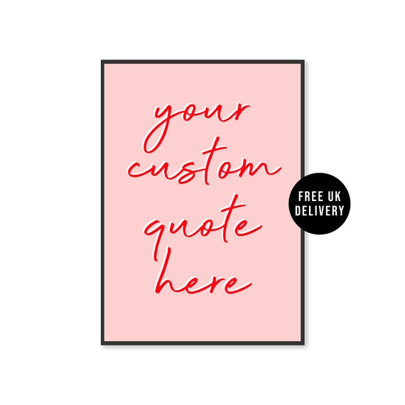 Personalised Script Typography Wall Art Print