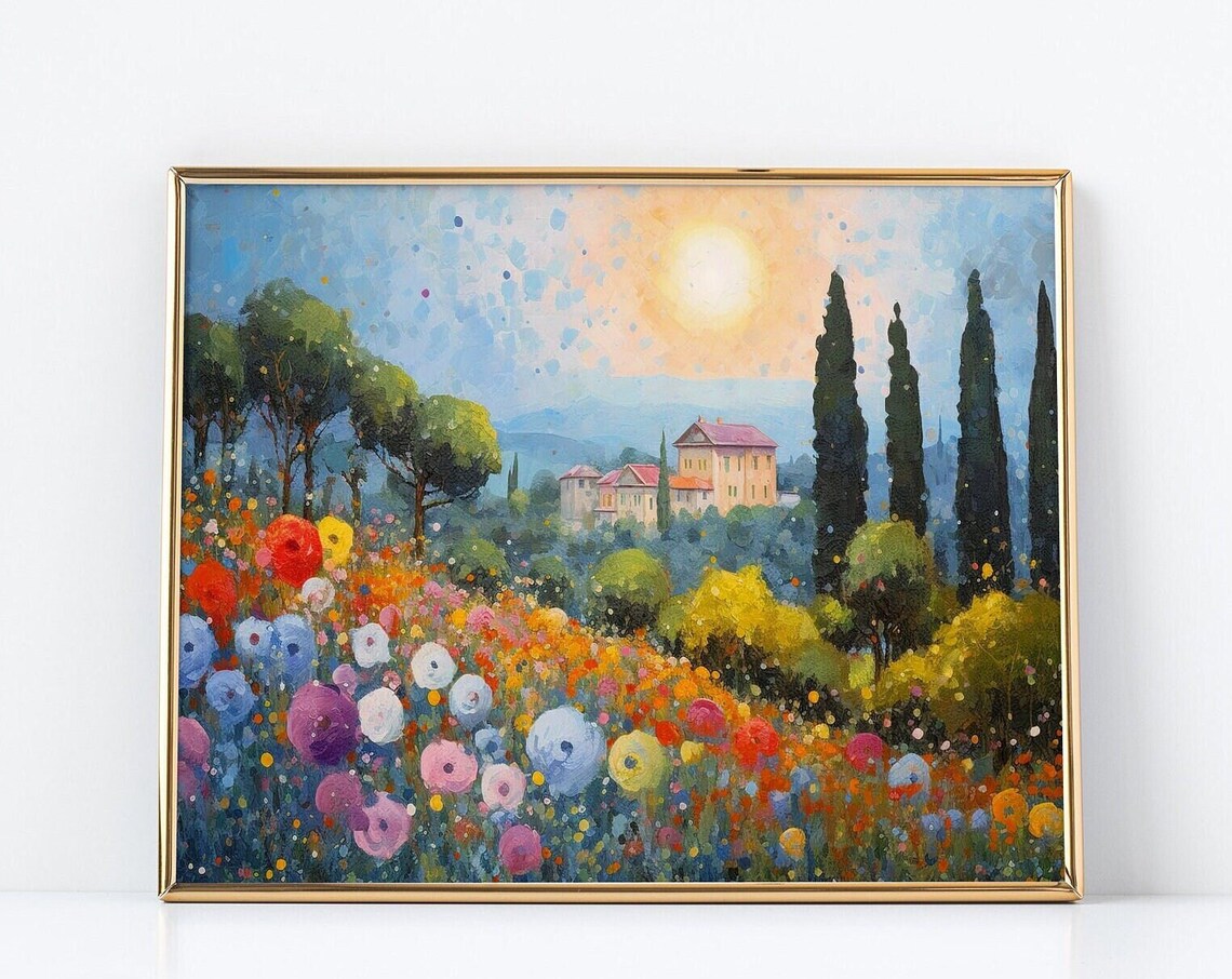Abstract Landscape, Pointillist Florals and Foliage