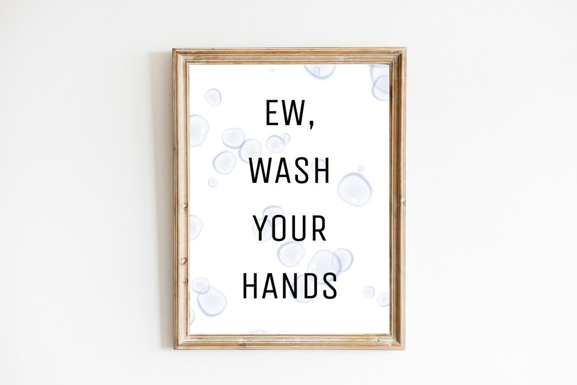 Funny Wall Art For Bathroom Wash Your Hands Funny Bathroom Wall Decor Bathroom Prints Bathroom Wall Art - Image 3