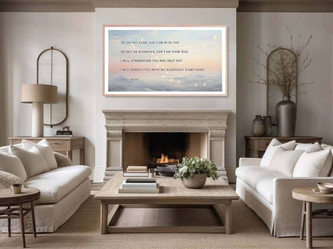 Isaiah 41 10 Do Not Fear Sunrise Birds Christian Scripture Poster - Image 3