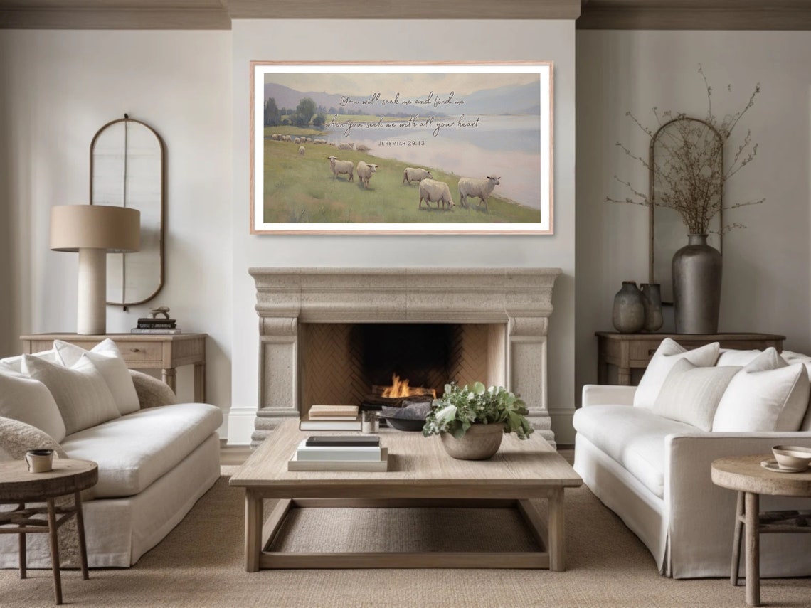 Jeremiah 29 Seek Me And Find Me Sheep Pasture Scripture Poster - Image 5