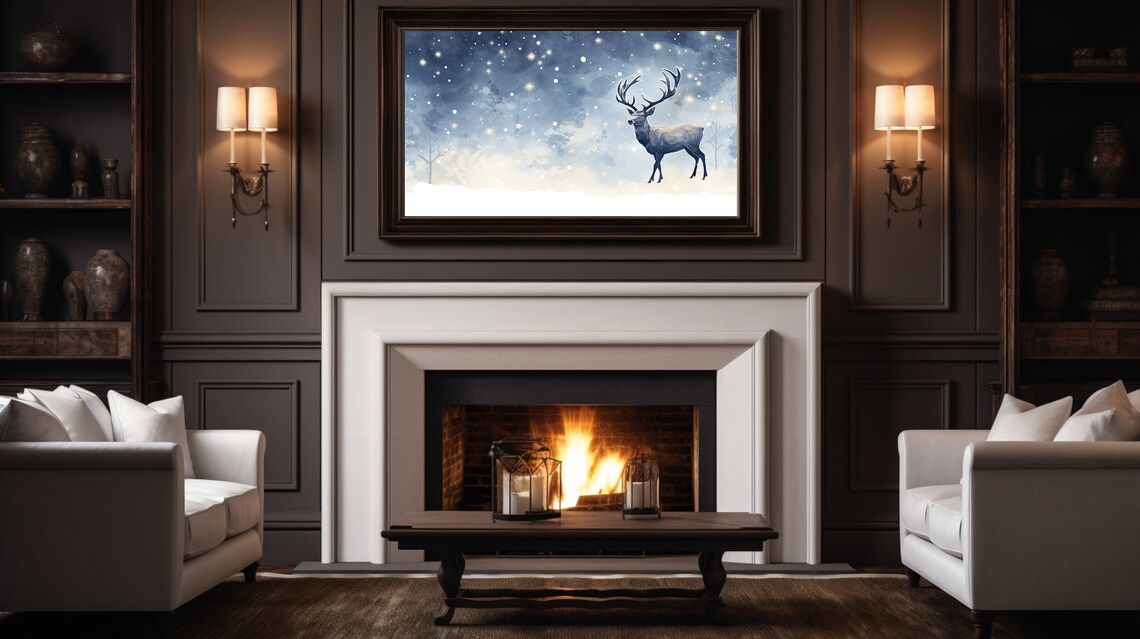 Abstract Deer Minimalist Modern Holiday Poster - Image 5
