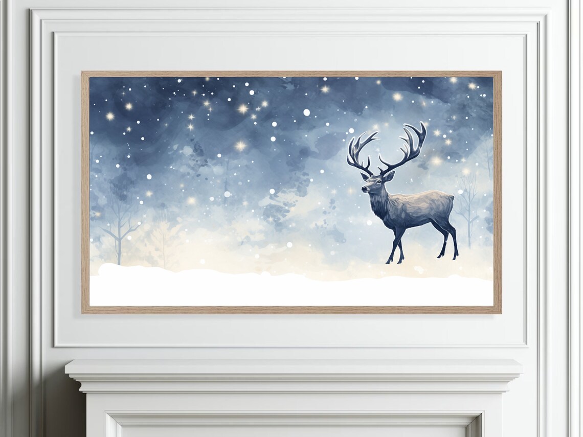 Abstract Deer Minimalist Modern Holiday Poster - Image 4
