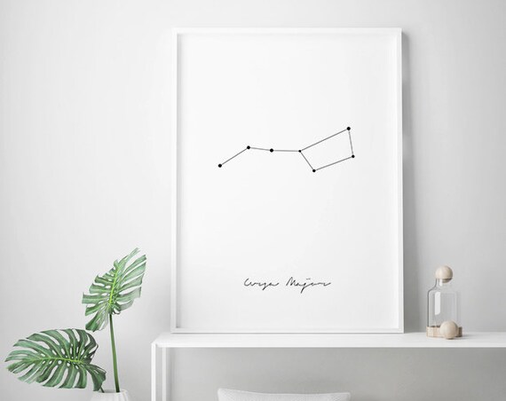 Ursa Major Constellation Line Art Big Dipper Modern Celestial Poster