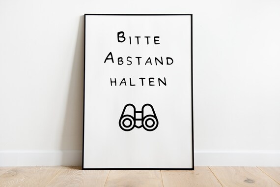 Please Keep Your Distance Funny Poster In Sizes A5 A3