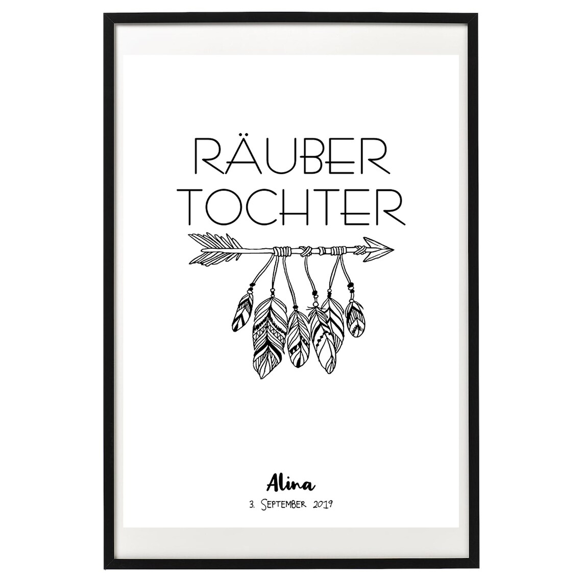 Robbers Daughter Personalized Poster, Name And Date - Image 2