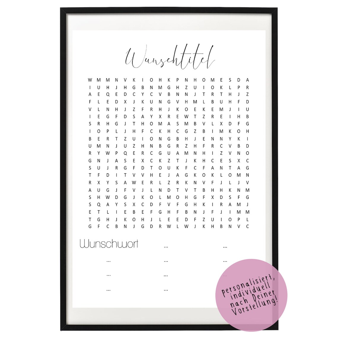 Personalized Crossword Puzzle, Poster Print - Image 2