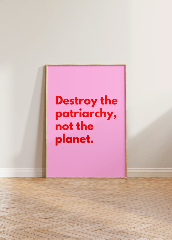 Destroy The Patriarchy Not Planet Art Print