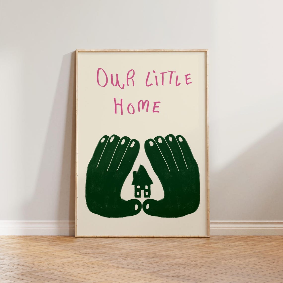 Our Little Home Doodle Art Print, Living Room