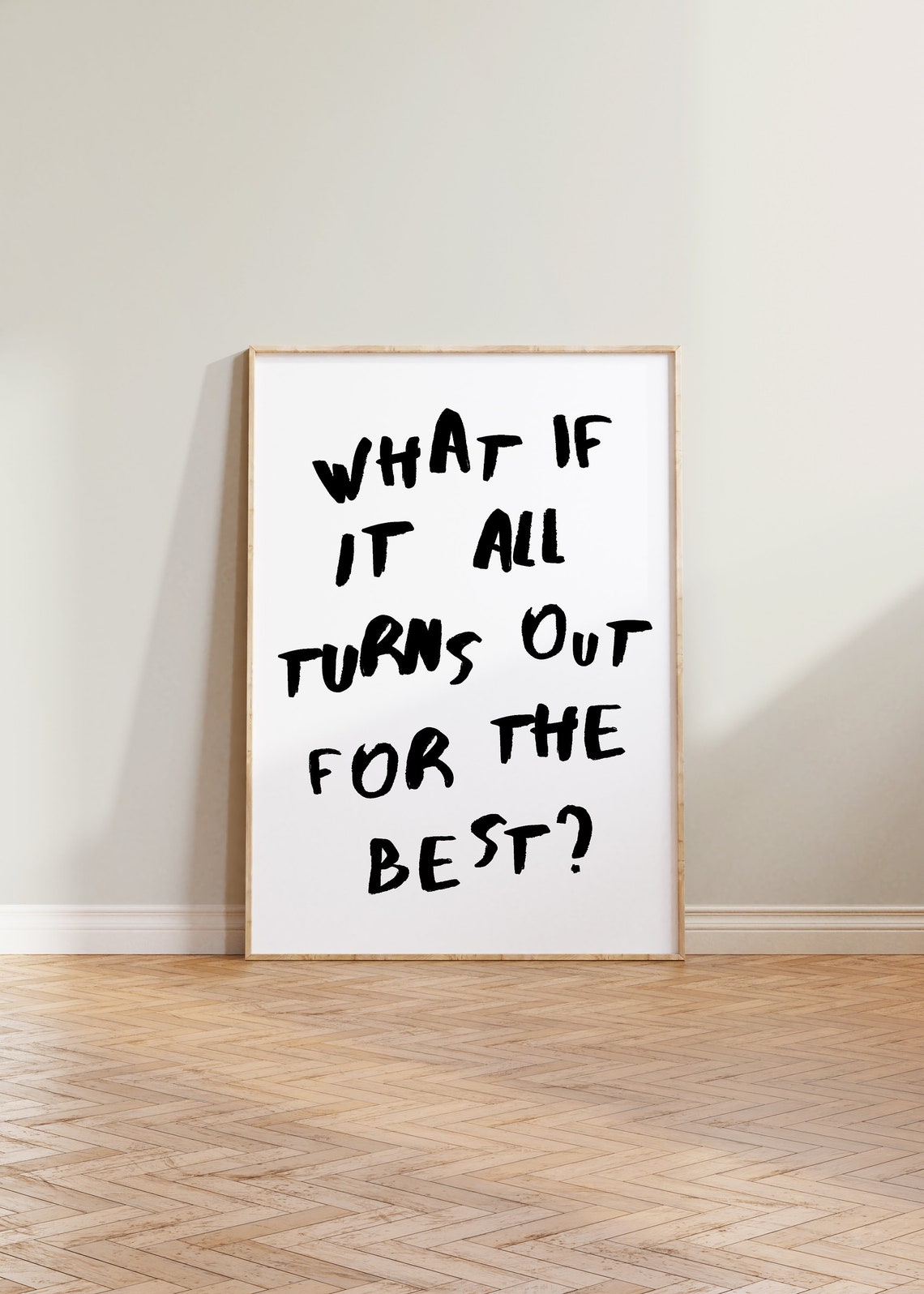 What If Bold Typography Quote Art Print