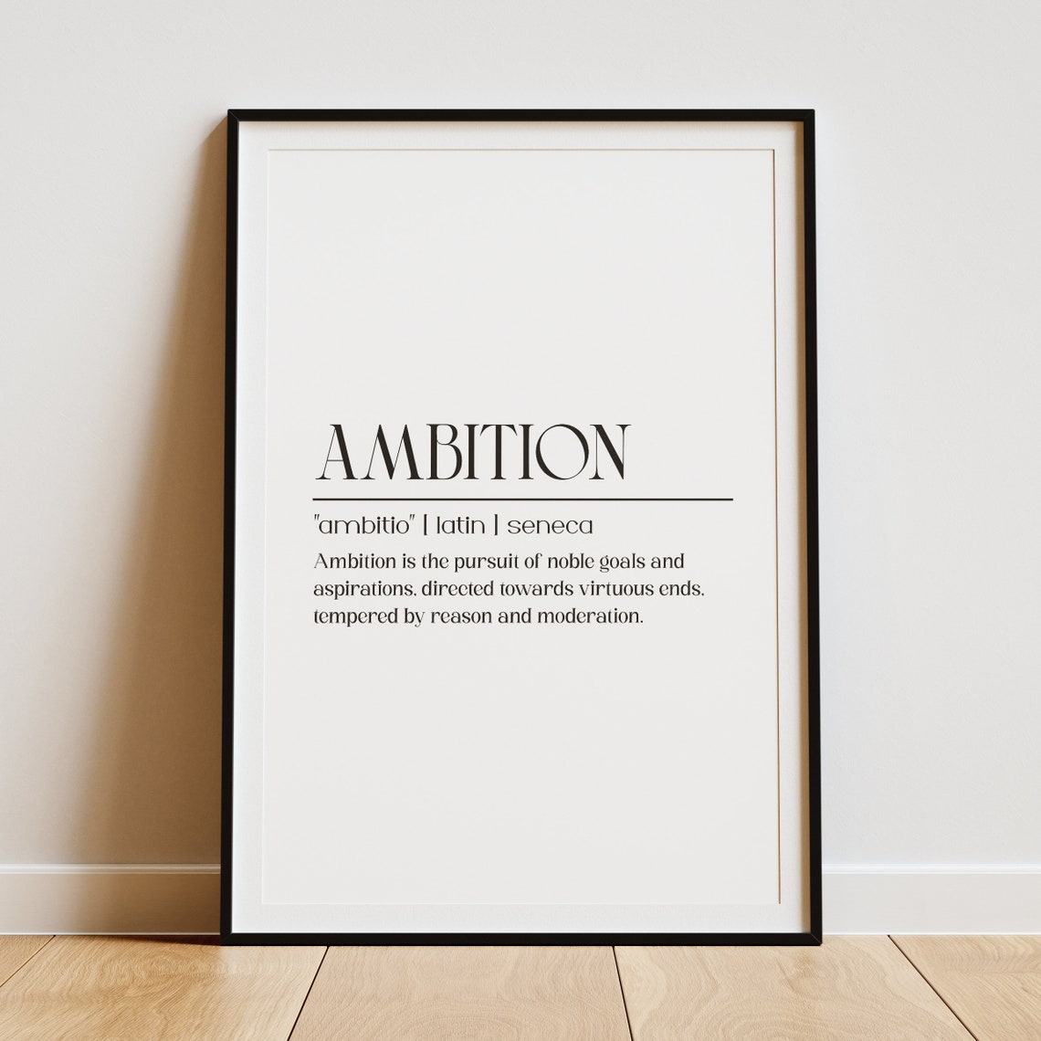 Ambition Dictionary Definition Minimalist Poster for Office Wall Decor - Image 3