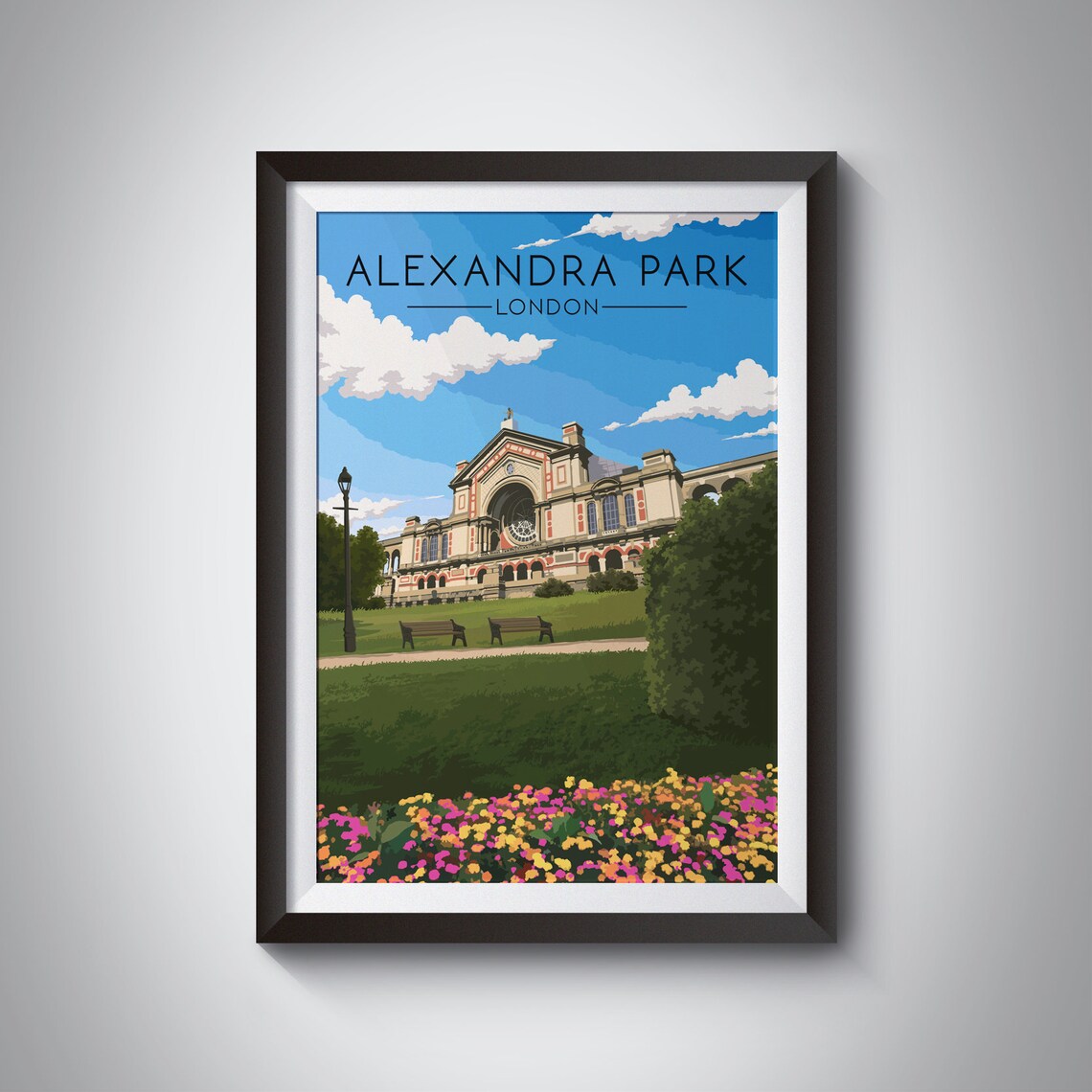 Alexandra Park London Vintage Travel Poster Print