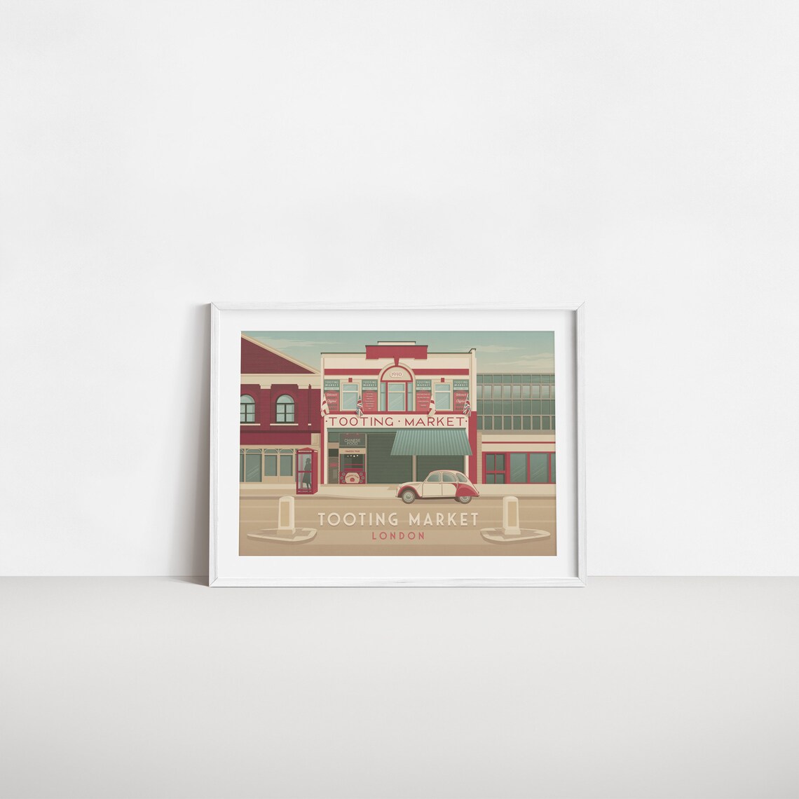 Tooting Market Vintage Travel Poster, South London - Image 2