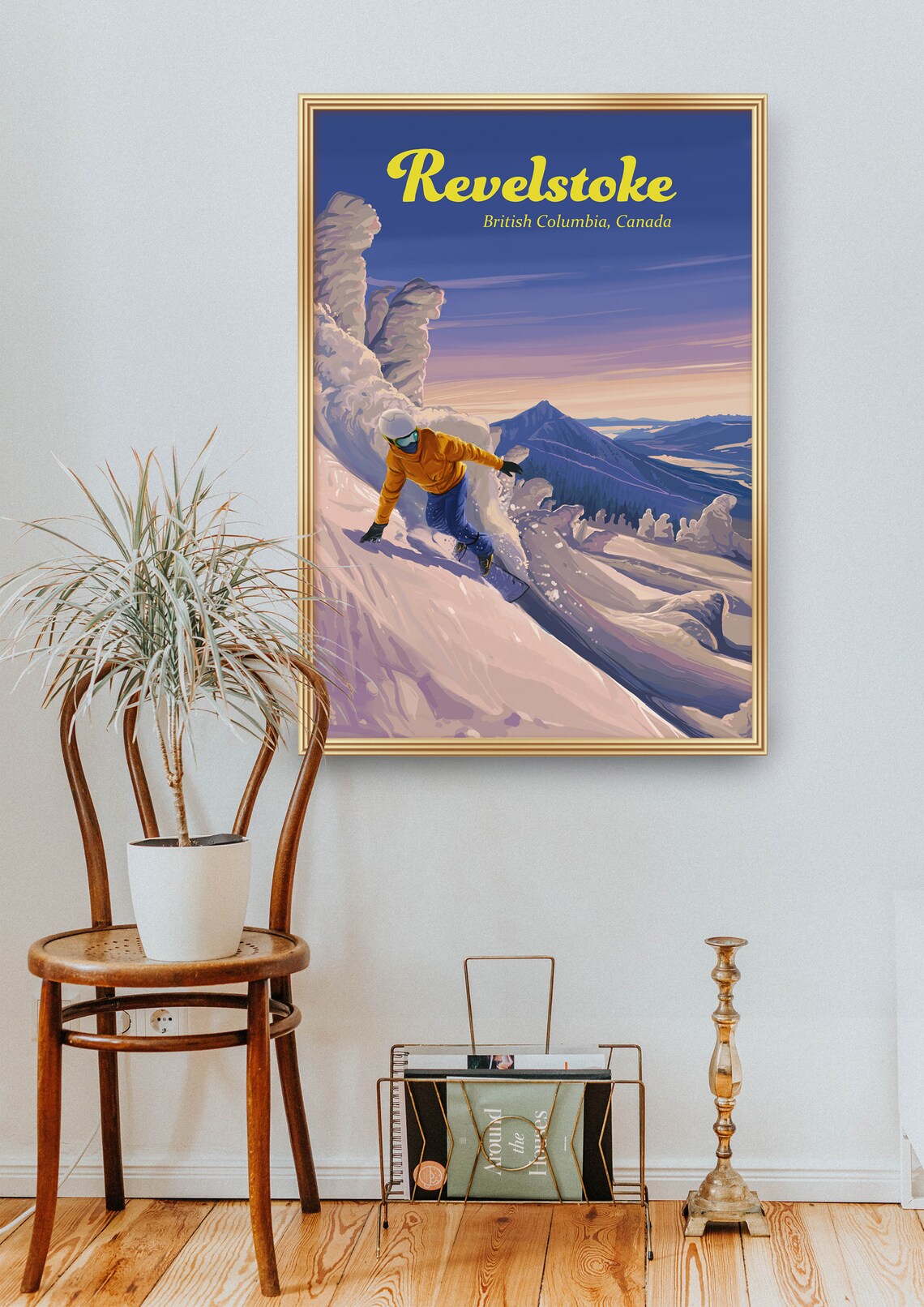 Revelstoke Canada Snowboarding Powder Retro Ski Resort Travel Poster - Image 2