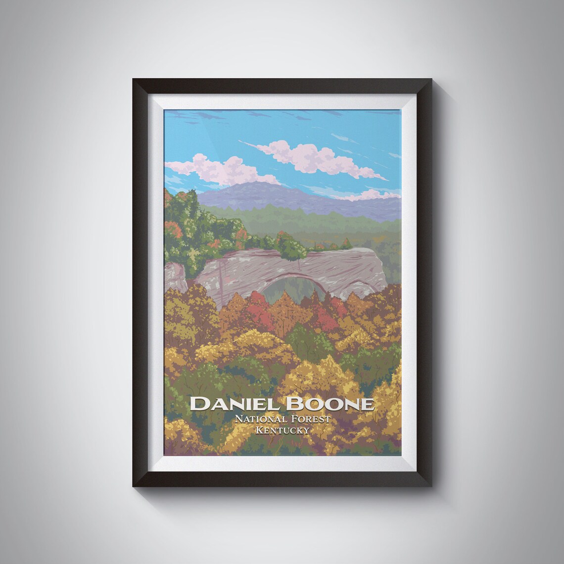 Daniel Boone National Forest Vintage Travel Poster