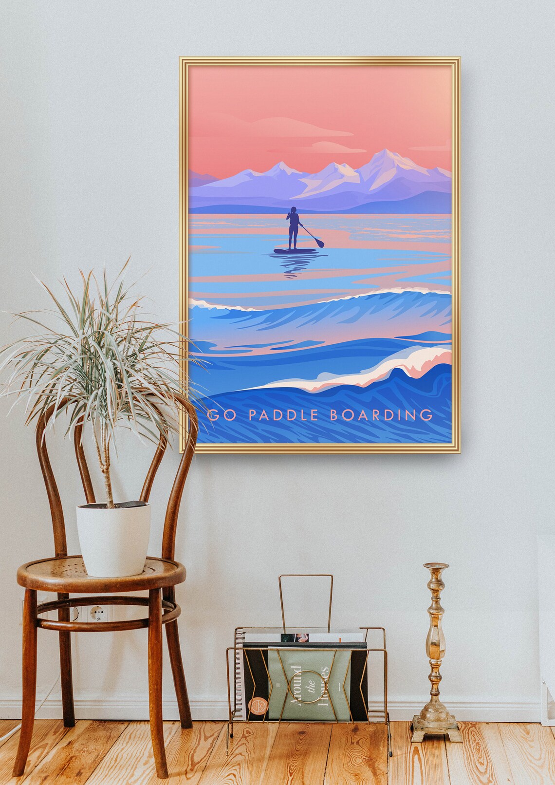 Go Paddleboarding Travel Poster, Outdoor Adventure - Image 2