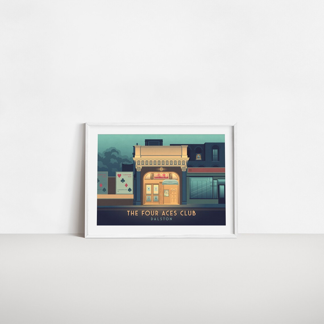 The Four Aces Club Dalston London Nightclub Front Vintage Art Print - Image 2