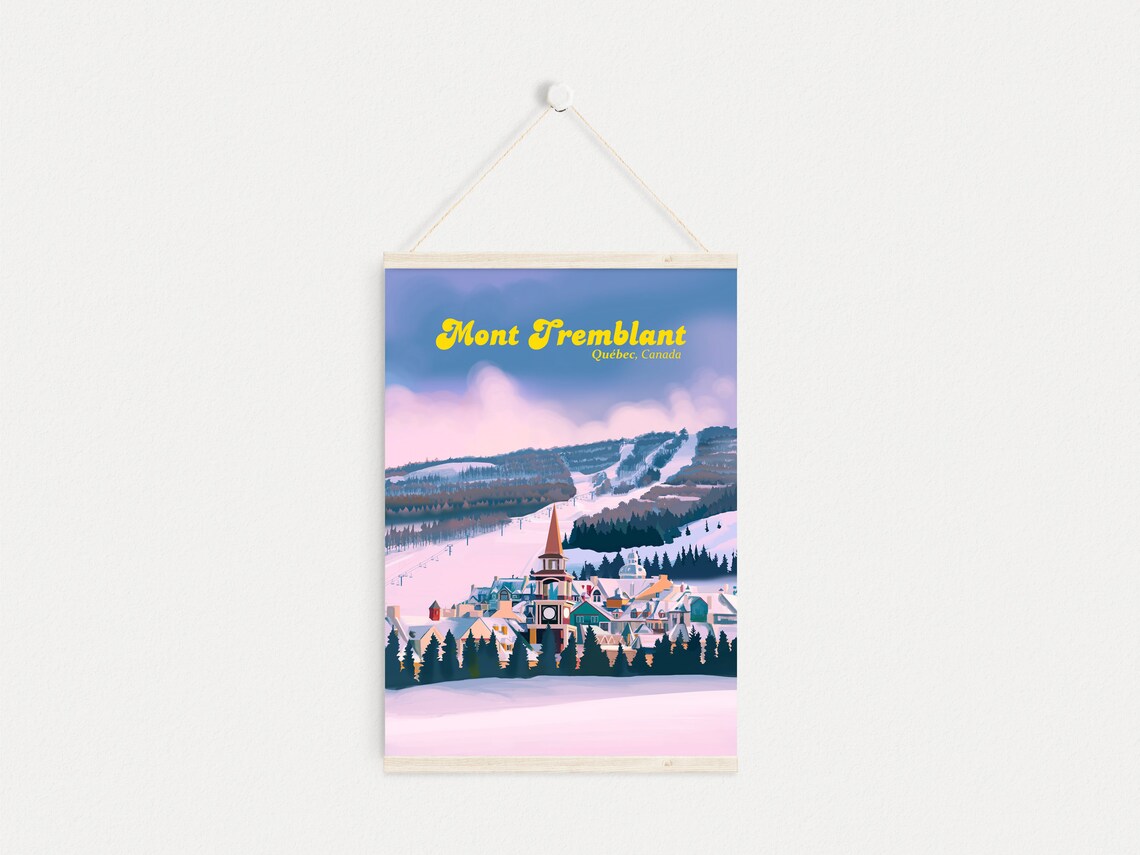 Mont Tremblant Vintage Ski Travel Poster - Image 4