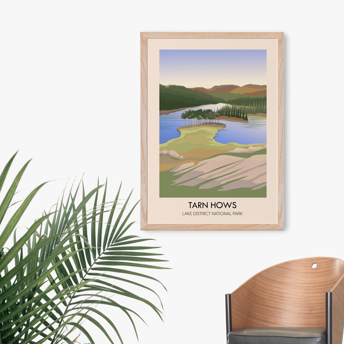 Tarn Hows Lake District National Park Wooded Peninsula Pines Travel Poster - Image 2