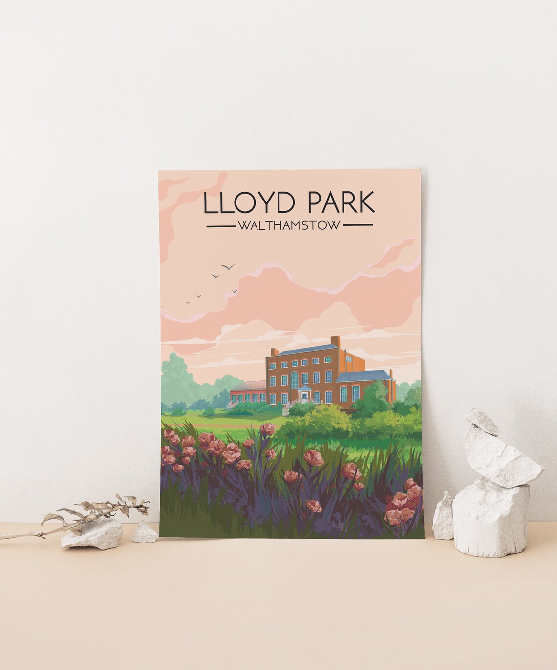 Lloyd Park London Vintage Travel Poster Print - Image 4