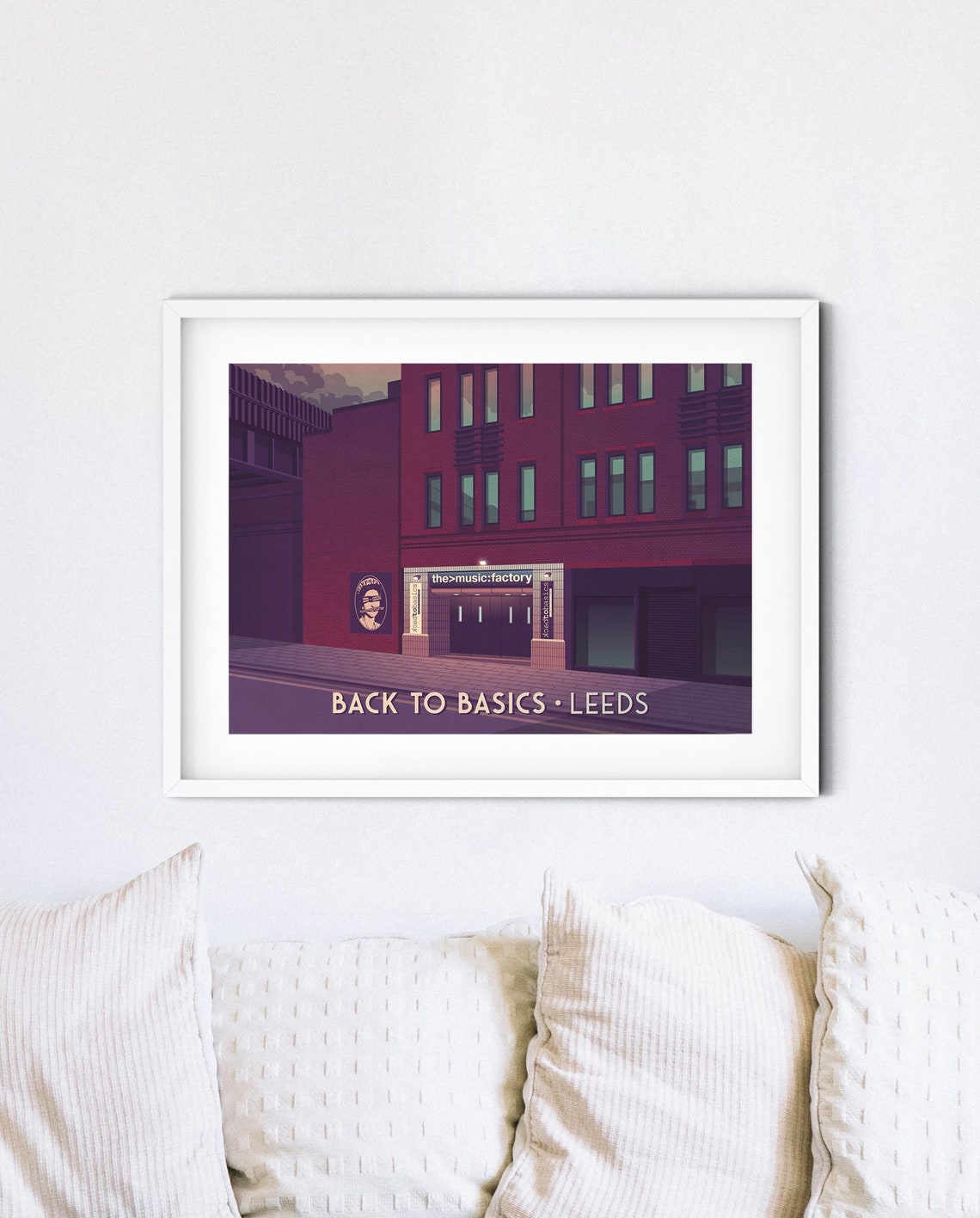 Back To Basics Leeds Brick Music Factory Night Retro Venue Poster - Image 4
