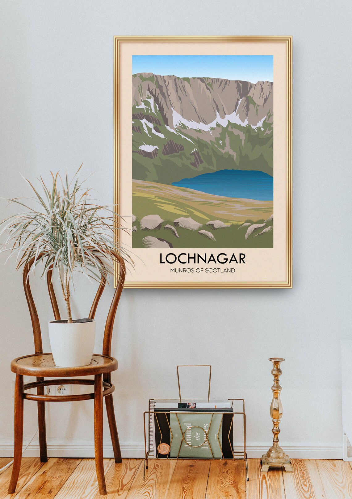 Lochnagar Munros Of Scotland Vintage Travel Poster - Image 2