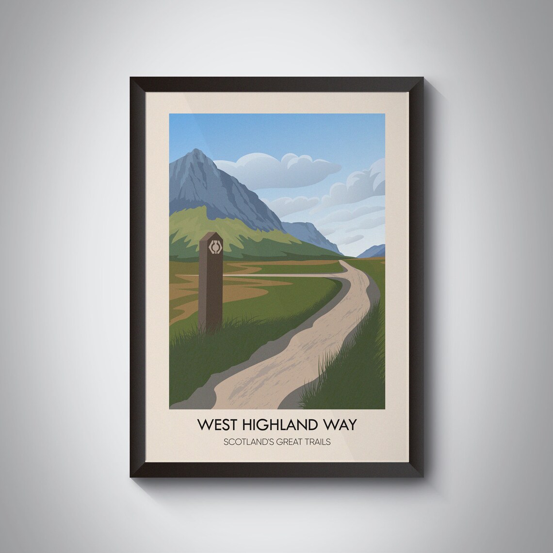 West Highland Way Scotland Great Trails Mountain Path Travel Poster