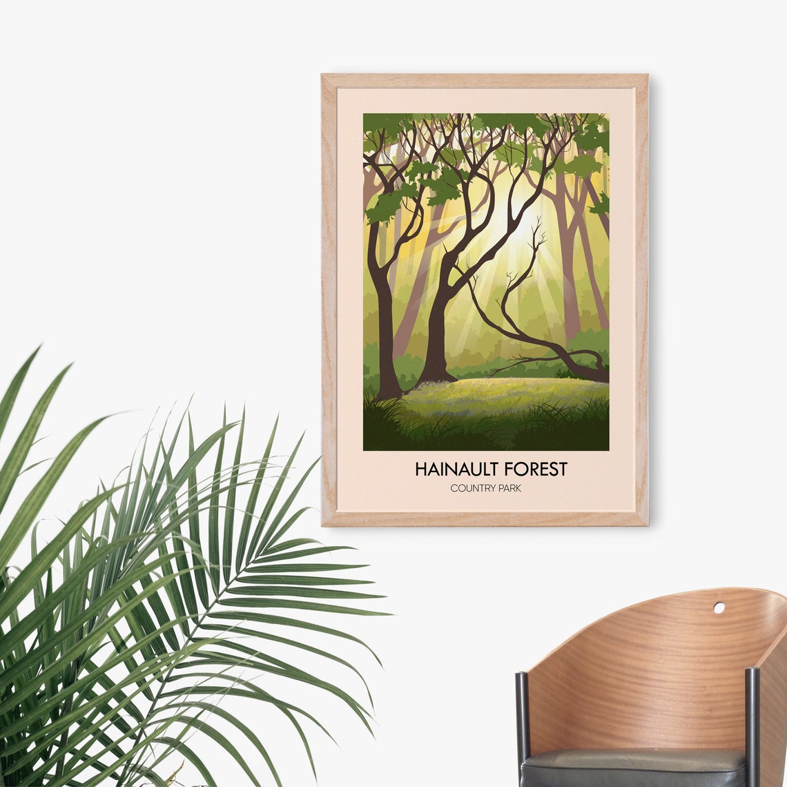 Hainault Forest Country Park Poster London Romford Redbridge Havering Essex Epping Forest Vintage Travel Print Woodland Hiking Art - Image 2