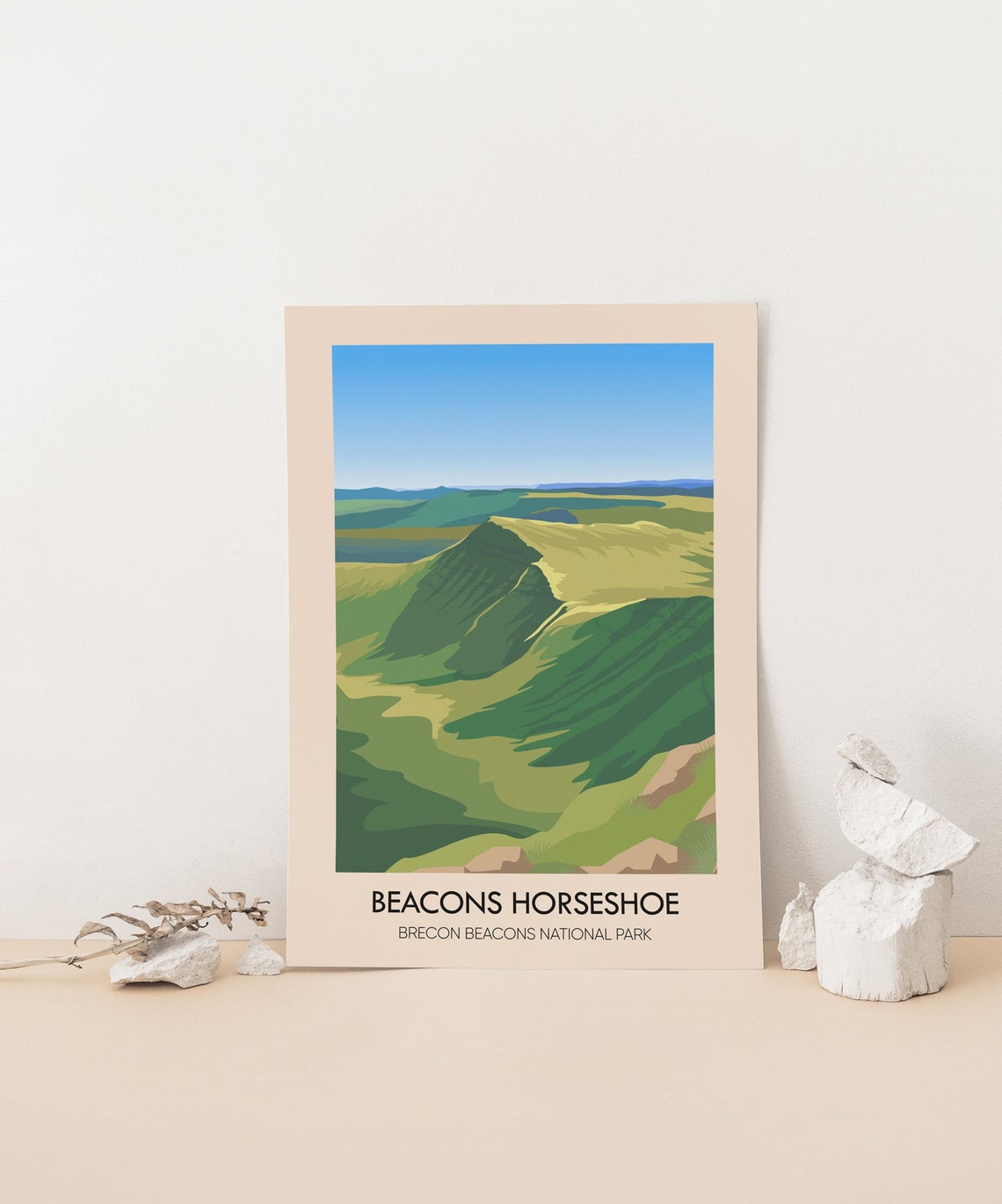 Beacons Horseshoe Brecon Beacons Ridges Welsh National Park Poster - Image 4