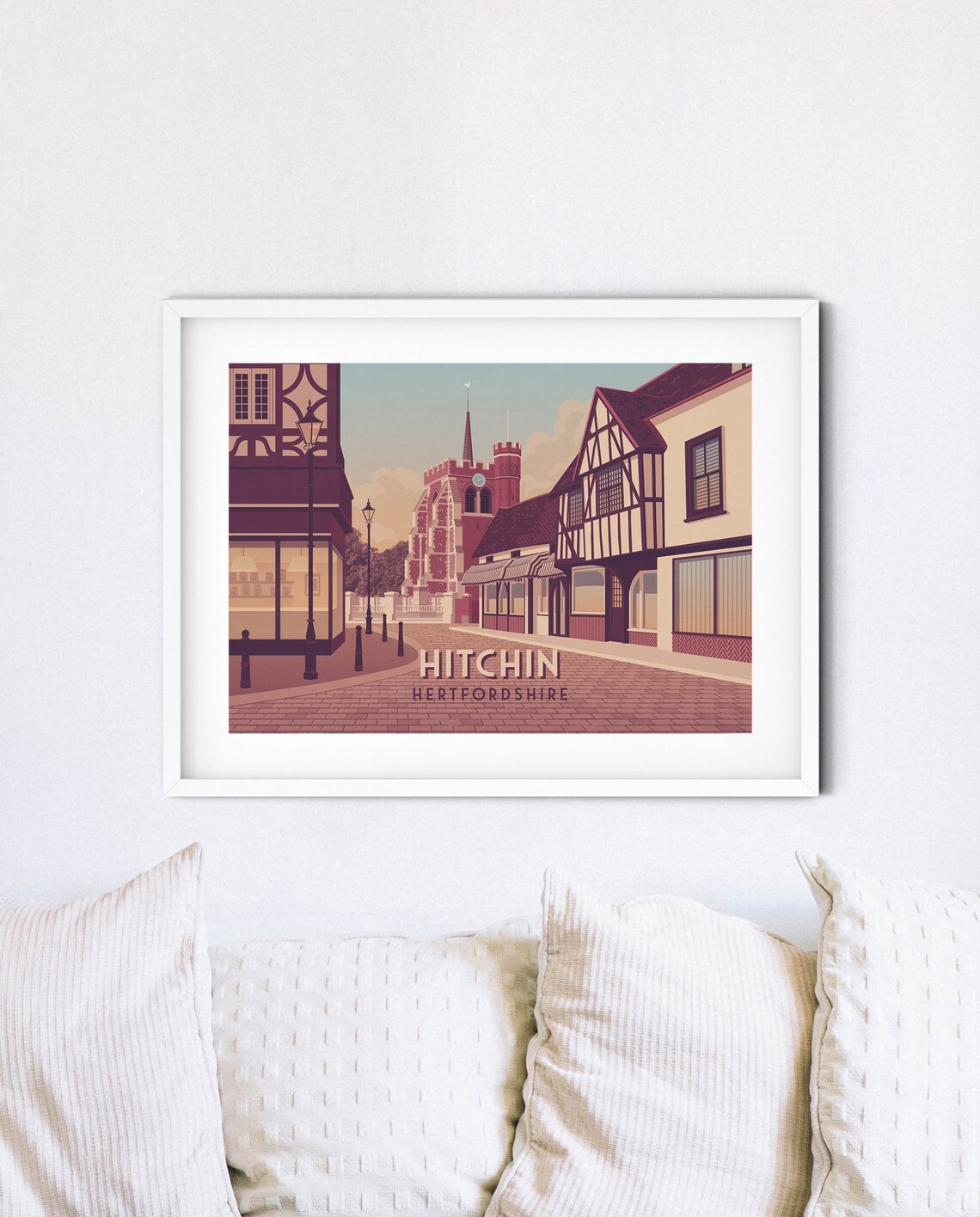 Hitchin Vintage Travel Poster, Hertfordshire UK - Image 4