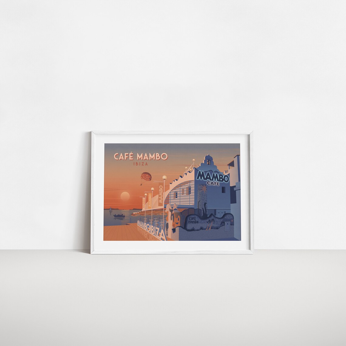 Cafe Mambo Ibiza Travel Poster, San Antonio Spain - Image 2