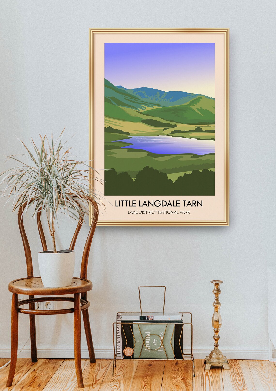 Little Langdale Tarn Lake District National Park Fell Travel Poster - Image 2