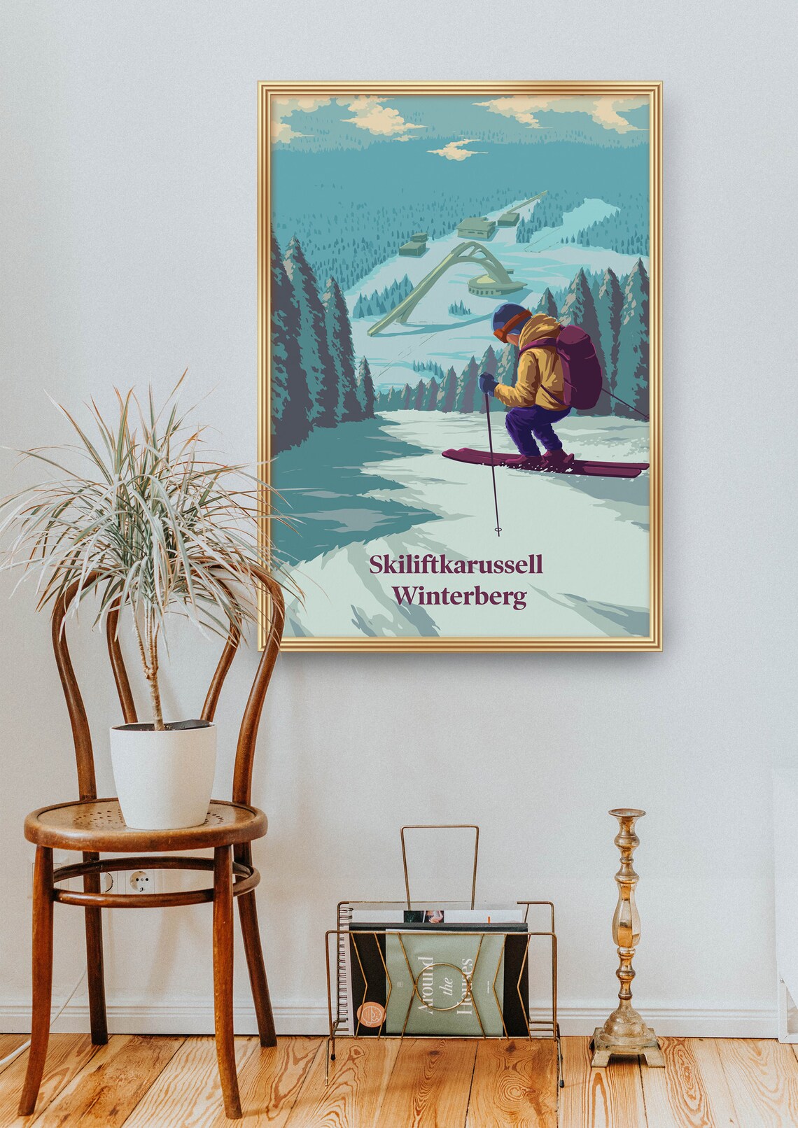 Winterberg Germany Skiliftkarussell Skier Ski Jump Travel Poster - Image 2