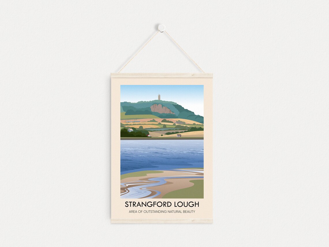 Strangford Lough AONB Vintage Travel Poster Print - Image 4