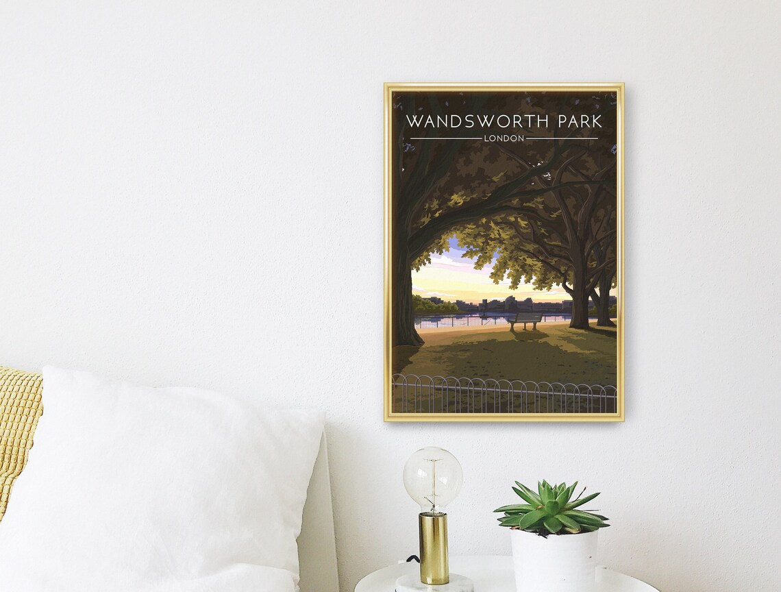 Wandsworth Park Travel Poster, South West London - Image 3