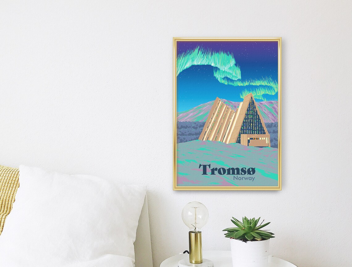 Tromso Norway Retro Travel Poster, Vintage Print - Image 3