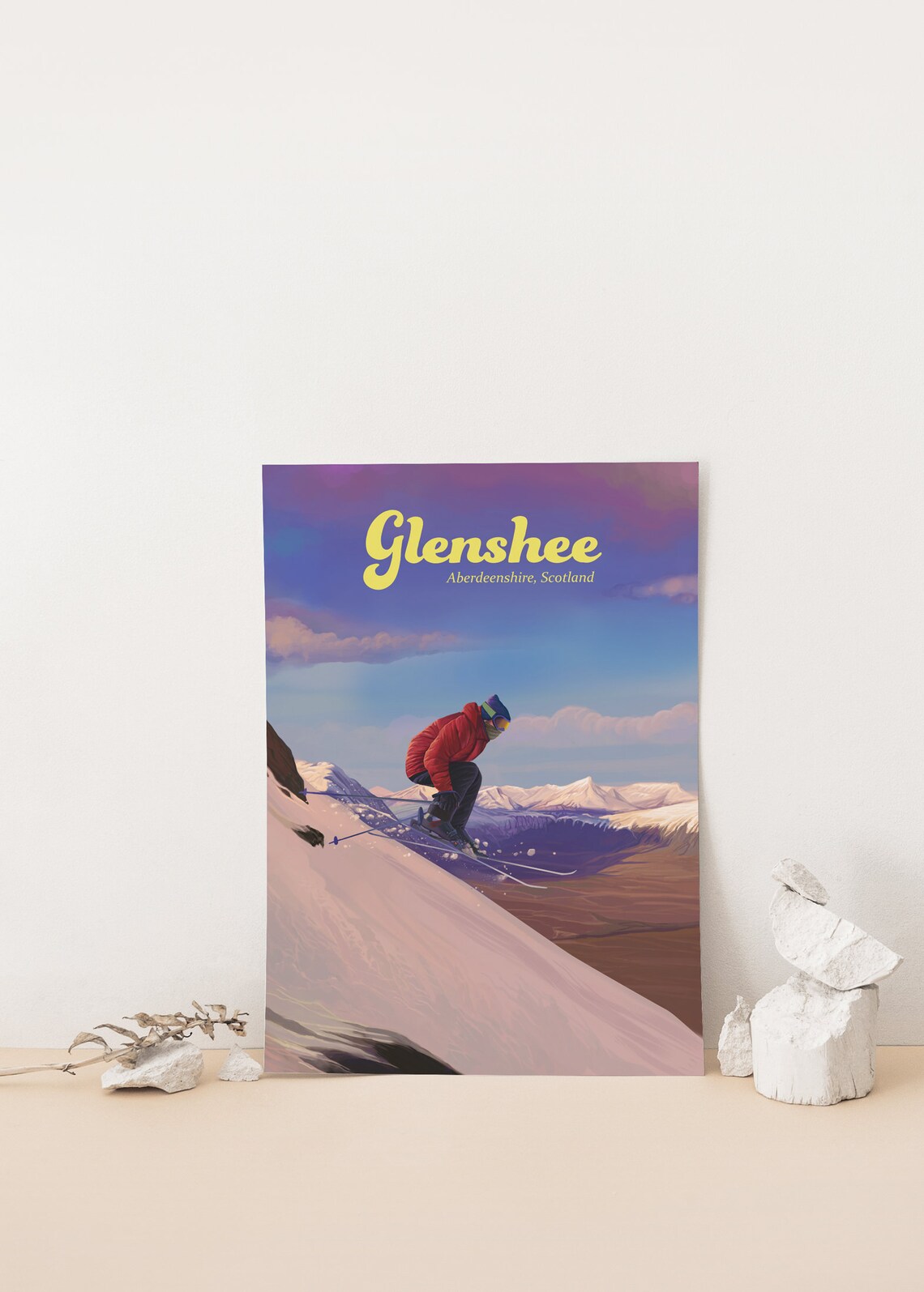 Glenshee Scotland Travel Poster, Scottish Highlands - Image 4