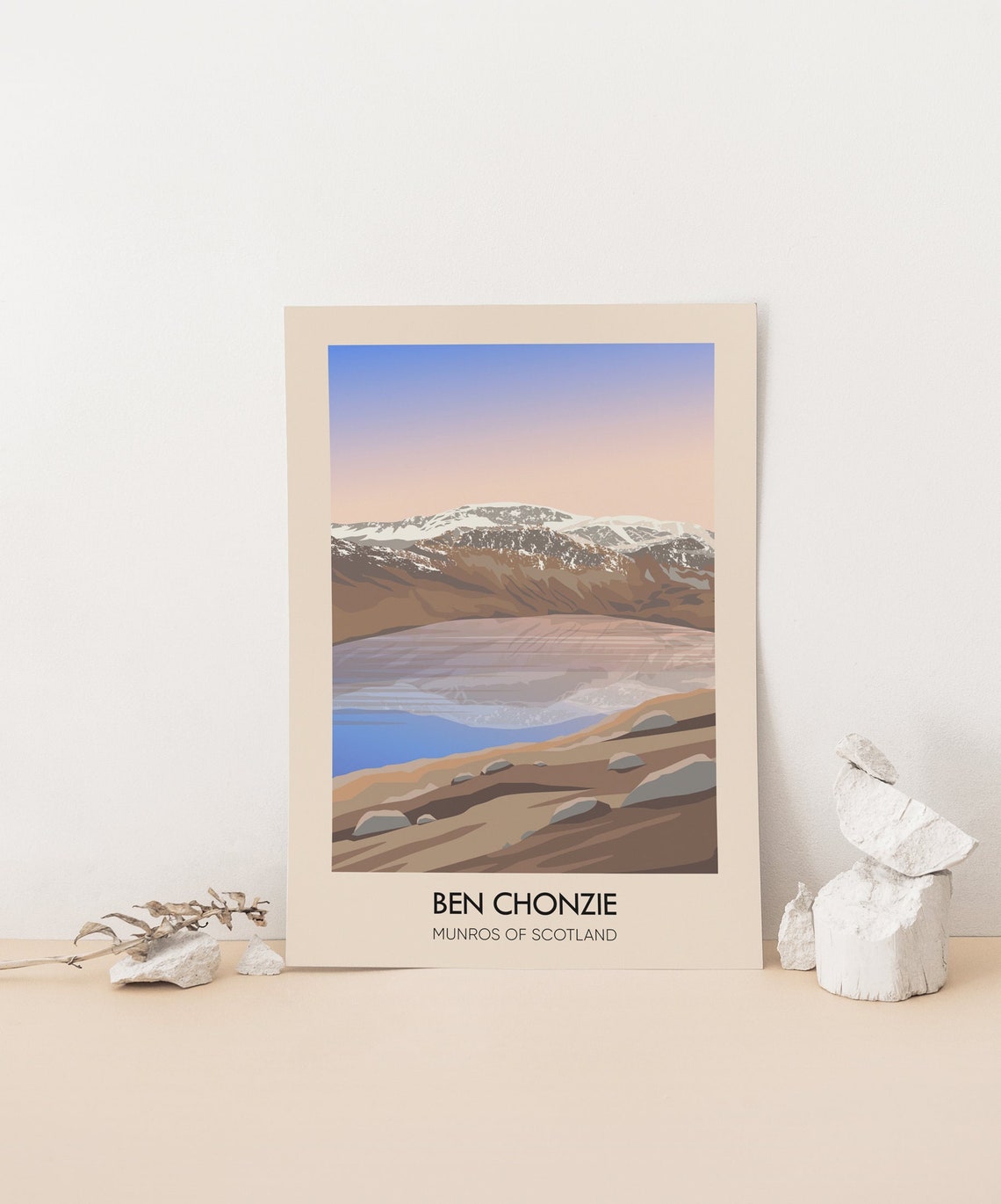 Ben Chonzie Munros Of Scotland Travel Poster Vintage Travel Print Scottish Highlands National Parks Munro Bagging Breadalbane Hiking - Image 4